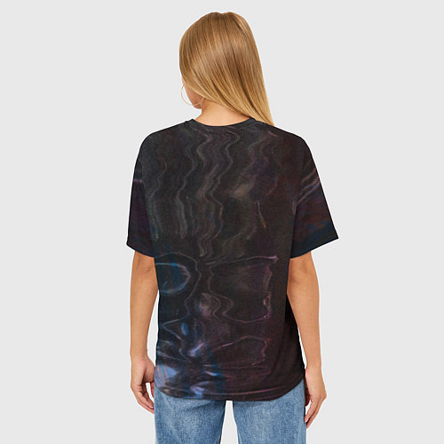 Женская футболка оверсайз GLITCH - Визуальная ошибка / 3D-принт – фото 4