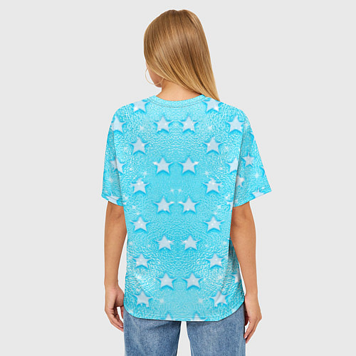 Женская футболка оверсайз Зайчик в кармане / 3D-принт – фото 4