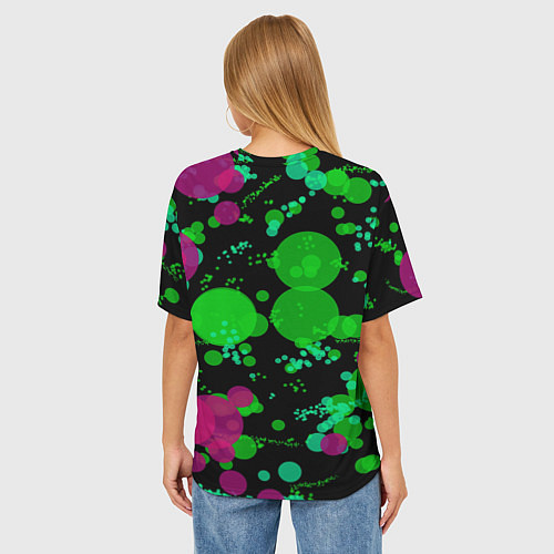 Женская футболка оверсайз Токсичные пузыри / 3D-принт – фото 4