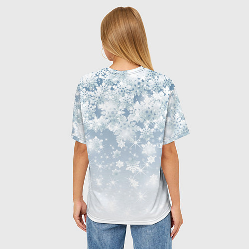 Женская футболка оверсайз Зайка в венке 2023 / 3D-принт – фото 4