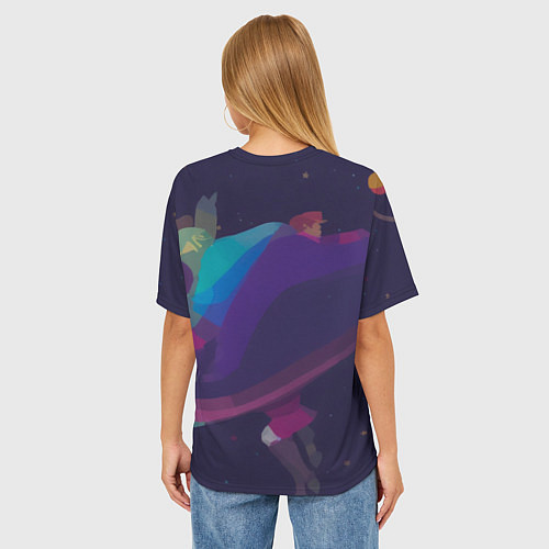 Женская футболка оверсайз Инопланетный космо-ковбой / 3D-принт – фото 4