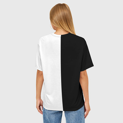 Женская футболка оверсайз Drain Face ZXC / 3D-принт – фото 4