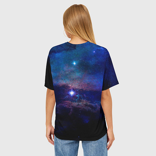 Женская футболка оверсайз Звёздное небо / 3D-принт – фото 4