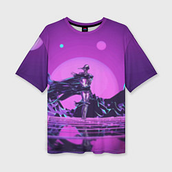 Женская футболка оверсайз Фантазийный силуэт - vaporwave