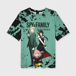 Женская футболка оверсайз Spy family characters