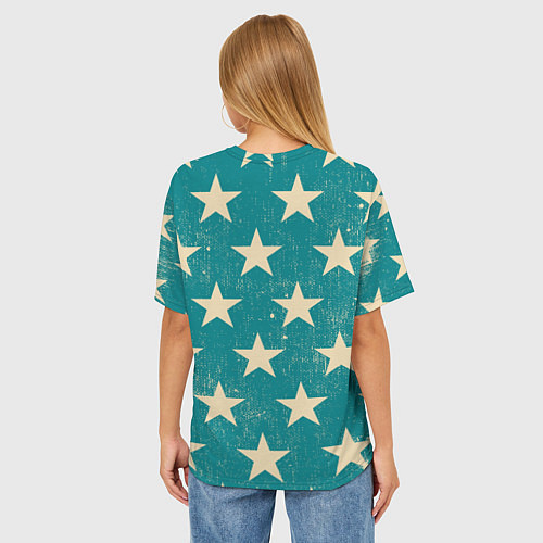 Женская футболка оверсайз Super stars / 3D-принт – фото 4