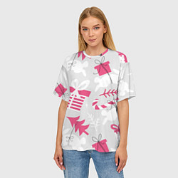 Футболка оверсайз женская Rabbit year, цвет: 3D-принт — фото 2