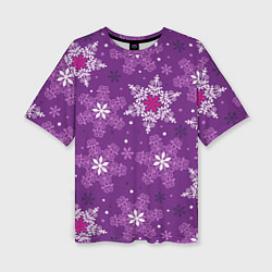 Футболка оверсайз женская Violet snow, цвет: 3D-принт