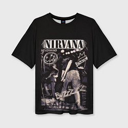 Женская футболка оверсайз Nirvana bleach