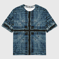 Футболка оверсайз женская Абстрактное множество прозрачных геометрических фи, цвет: 3D-принт