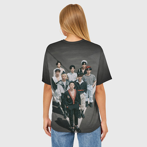 Женская футболка оверсайз Stray Kids Maxident harbor / 3D-принт – фото 4