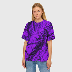 Футболка оверсайз женская Фиолетовая фольга, цвет: 3D-принт — фото 2