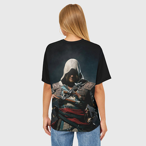 Женская футболка оверсайз Assassins Creed 4 / 3D-принт – фото 4