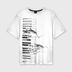 Женская футболка оверсайз Фортепианный концерт