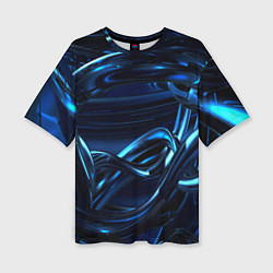 Футболка оверсайз женская Фрактальный узор волны, цвет: 3D-принт