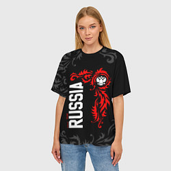 Футболка оверсайз женская Сборная России - national team Russia, цвет: 3D-принт — фото 2