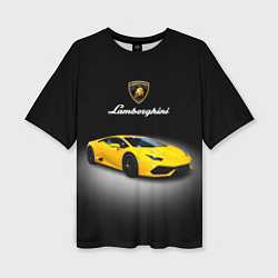 Футболка оверсайз женская Спорткар Lamborghini Aventador, цвет: 3D-принт