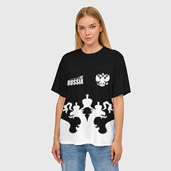 Футболка оверсайз женская Russia national team, цвет: 3D-принт — фото 2
