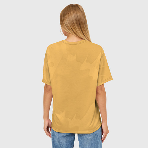 Женская футболка оверсайз Жираф дразнит / 3D-принт – фото 4