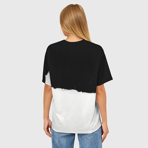 Женская футболка оверсайз Оторванный лист бумаги / 3D-принт – фото 4