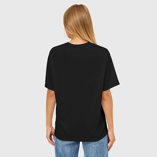 Женская футболка оверсайз Yanix надпись / 3D-принт – фото 4