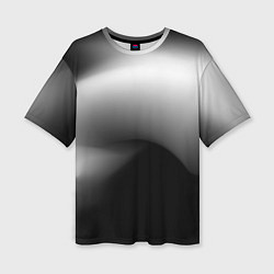 Футболка оверсайз женская Градиент черный, цвет: 3D-принт