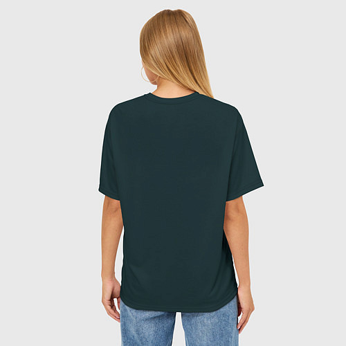 Женская футболка оверсайз Лис в цветочной рубашке / 3D-принт – фото 4