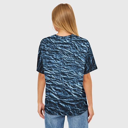 Женская футболка оверсайз Текстура мятой бумаги / 3D-принт – фото 4