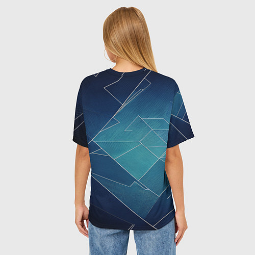 Женская футболка оверсайз Геометрическая бесконечность / 3D-принт – фото 4