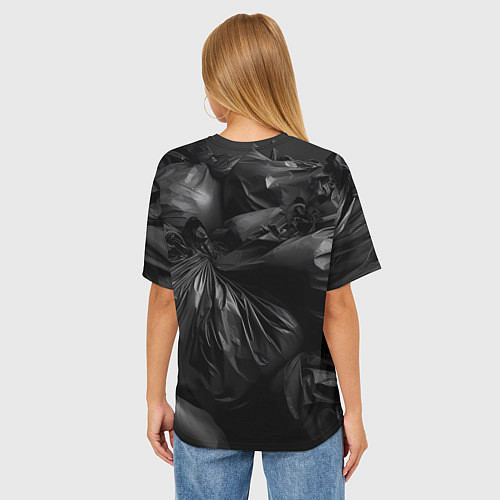 Женская футболка оверсайз Куччи / 3D-принт – фото 4