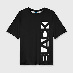 Женская футболка оверсайз Black minimalistik