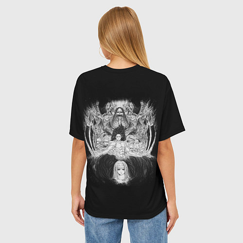 Женская футболка оверсайз Эрен Йегер: борись, борись / 3D-принт – фото 4