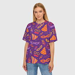 Футболка оверсайз женская Маскарад, цвет: 3D-принт — фото 2