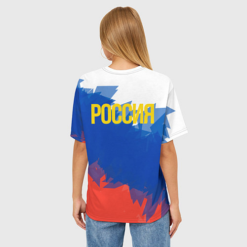 Женская футболка оверсайз Я патриот России / 3D-принт – фото 4