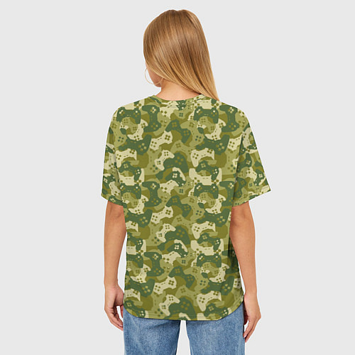 Женская футболка оверсайз Gamer - камуфляж / 3D-принт – фото 4