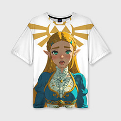 Женская футболка оверсайз The legend of Zelda - ahegao