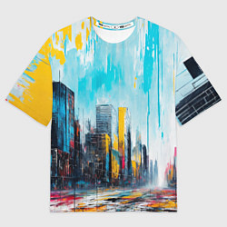 Футболка оверсайз женская Палитра города, цвет: 3D-принт