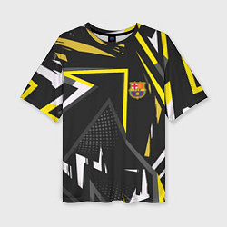Футболка оверсайз женская ФК Барселона эмблема, цвет: 3D-принт