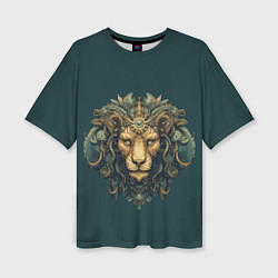 Женская футболка оверсайз Механический лев