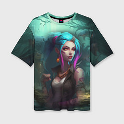 Футболка оверсайз женская Jinx fantasy art Arcane League of Legends, цвет: 3D-принт