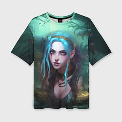 Футболка оверсайз женская Jinx fantasy art Arcane League of Legends, цвет: 3D-принт
