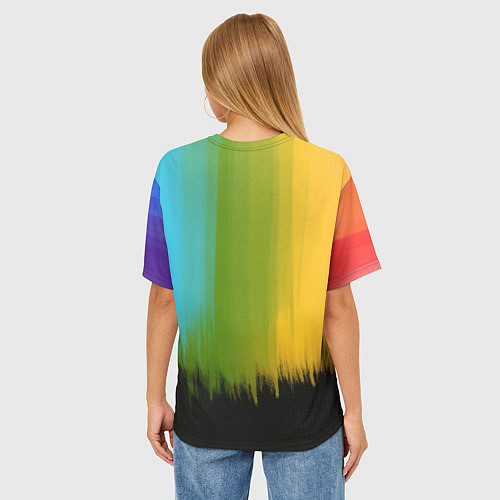 Женская футболка оверсайз Компания радужных друзей / 3D-принт – фото 4