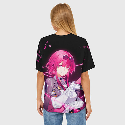Женская футболка оверсайз Хонкай Стар Рейл: Кафка / 3D-принт – фото 4