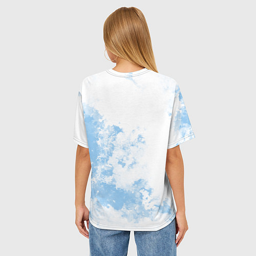 Женская футболка оверсайз Cloud9 Облачный / 3D-принт – фото 4