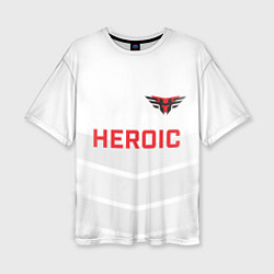 Женская футболка оверсайз Heroic white