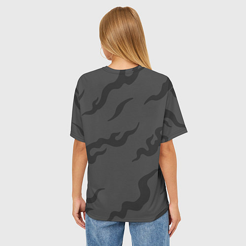 Женская футболка оверсайз Форма Furia / 3D-принт – фото 4