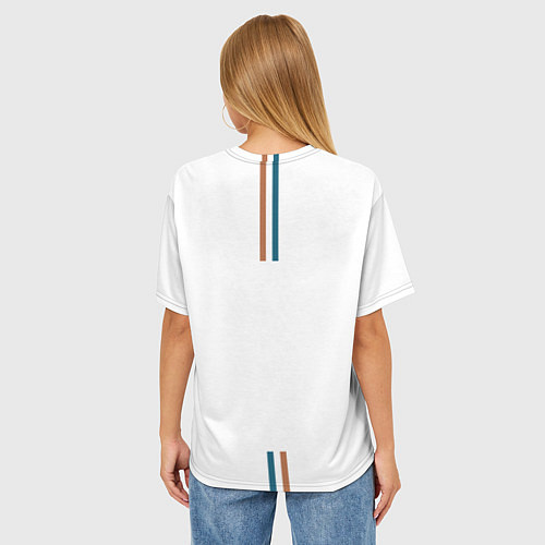Женская футболка оверсайз Форма Team Vitality white / 3D-принт – фото 4