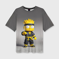 Футболка оверсайз женская Bart Simpson - ninja - Japan, цвет: 3D-принт