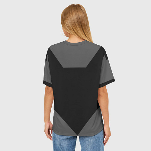 Женская футболка оверсайз Форма Mouz black / 3D-принт – фото 4