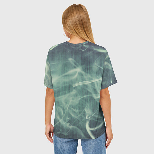 Женская футболка оверсайз Стальной орёл байкер / 3D-принт – фото 4